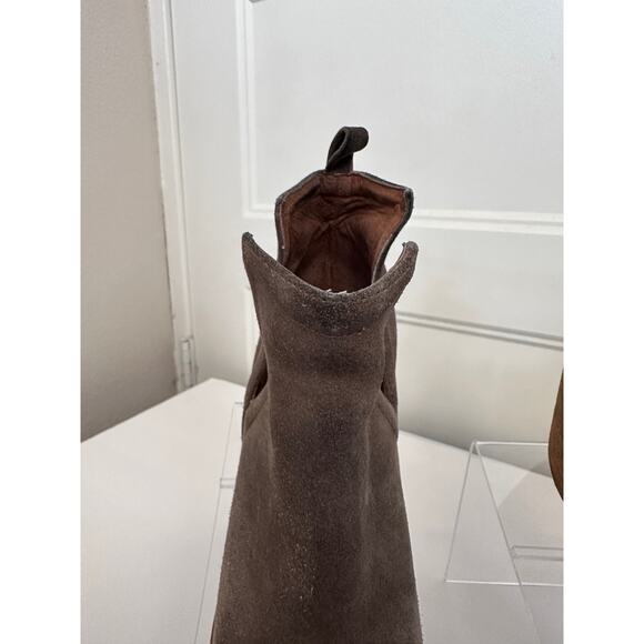 Jeffrey Campbell Women Cromwell Taupe Western Cowboy Metal Tip Boots sz 7.5 - Picture 10 of 11